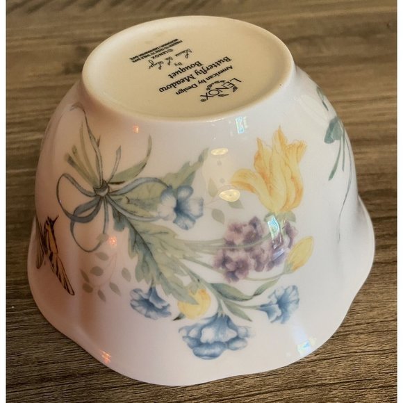Vintage Lenox Butterfly Meadows Bouquet Bowl by LouiseLe Luyes - Picture 2 of 6